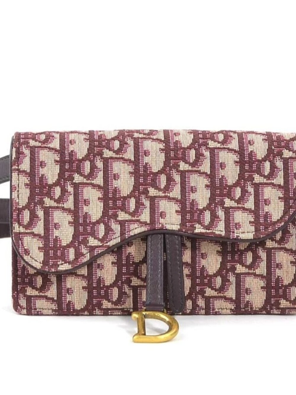 Christian Dior Trotter Waist Bag Belt Bag Bordeaux Canvas/Leather -